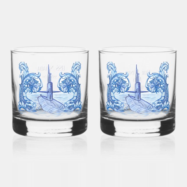 Submarine Whiskey Glasses Gift Set Whiskyglas (Vorderseite)