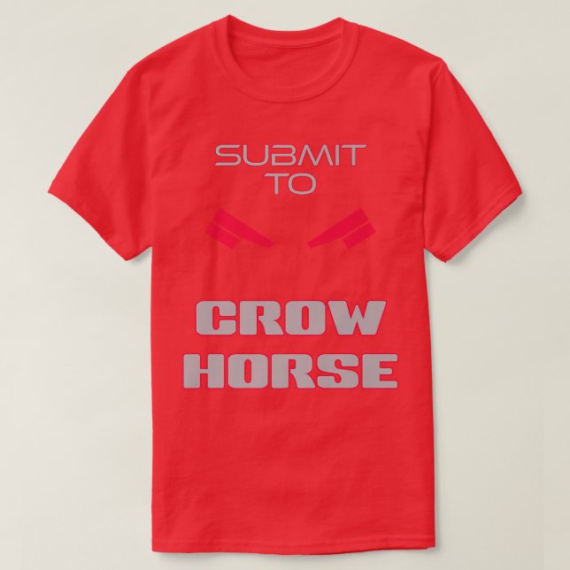 Submit to Crow Horse  2 Crows  Samurai  Dark  T-Shirt (Design vorne)