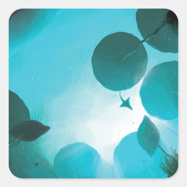 Subnautica - Aquatic Ballad Quadratischer Aufkleber (Vorderseite)