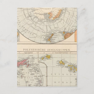 Subpolarregion und Polynesien Postkarte