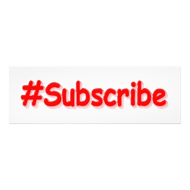 "#Subscribe" Niedliches Design. Jetzt kaufen Fotodruck (Vorne)