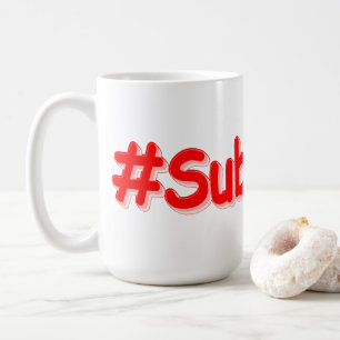"#Subscribe" Niedliches Design. Jetzt kaufen Kaffeetasse
