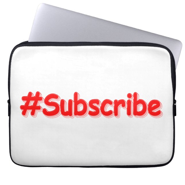 "#Subscribe" Niedliches Design. Jetzt kaufen Laptopschutzhülle (Vorderseite)