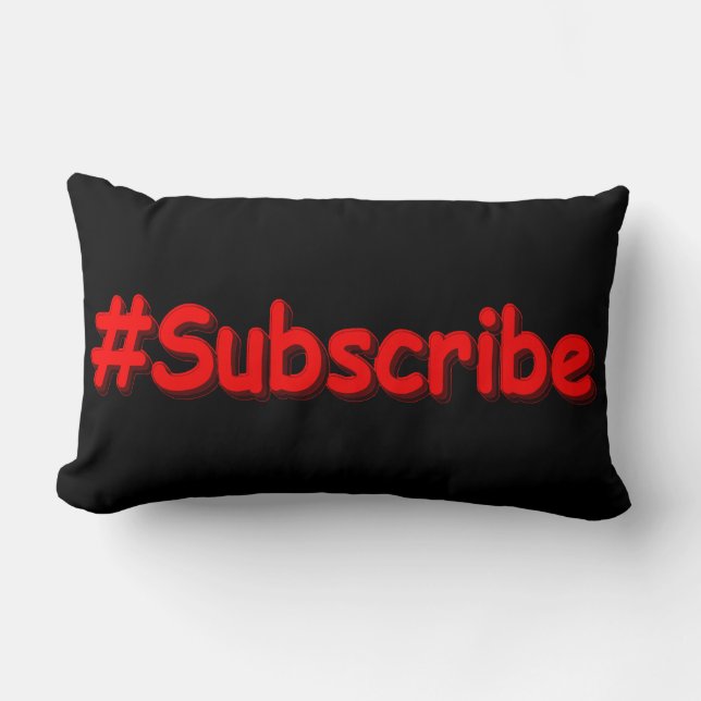 "#Subscribe" Niedliches Design. Jetzt kaufen Lendenkissen (Vorderseite)