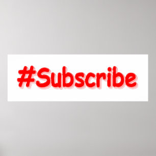 "#Subscribe" Niedliches Design. Jetzt kaufen Poster