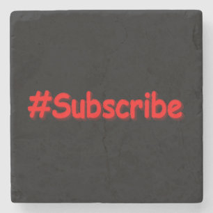 "#Subscribe" Niedliches Design. Jetzt kaufen Steinuntersetzer