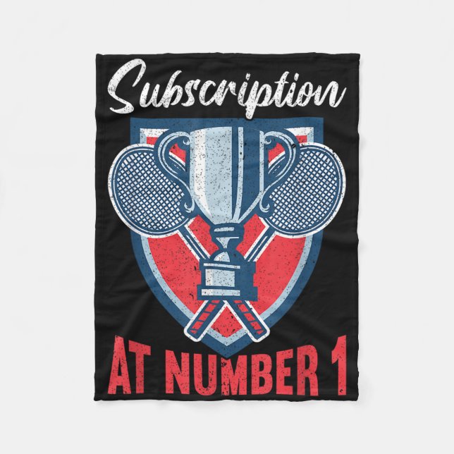 Subscription At Number 1 Funny Badminton  Fleecedecke (Vorderseite)