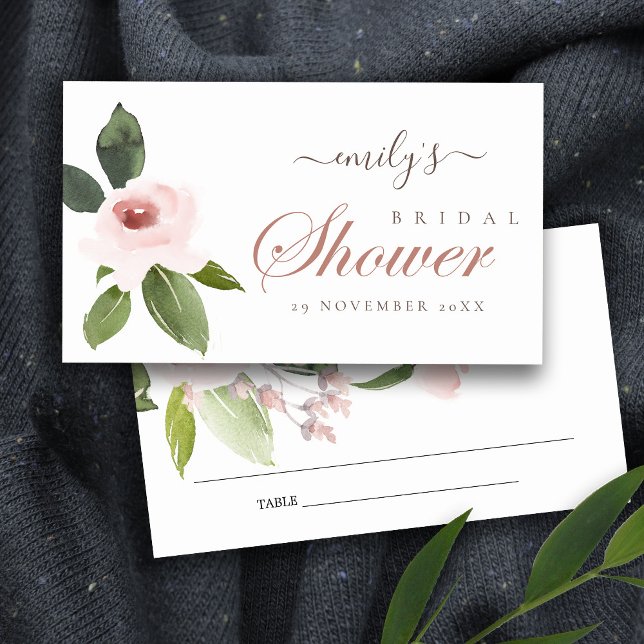 SUBTENT BLUSH PINK ROSE BRAUTPARTY PLATZKARTE VISITENKARTE (Von Creator hochgeladen)