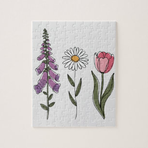 Subtil Anti-Trump - Foxglove Daisy Tulip III Puzzle