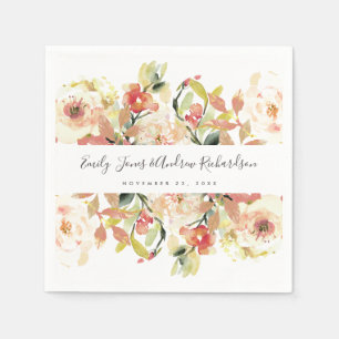 SUBTIL BLUSH PEACH PINK WASSERFARBFLÜSSIGKEIT SERVIETTE