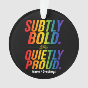 Subtil Fett Stolz Leise Regenbogentypografie Minim Ornament