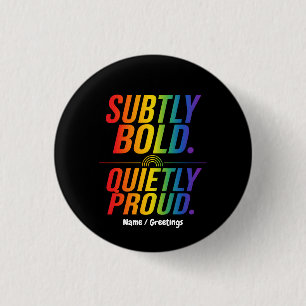 Subtil Fett Stolz mit Zurückhaltung Regenbogentypo Button