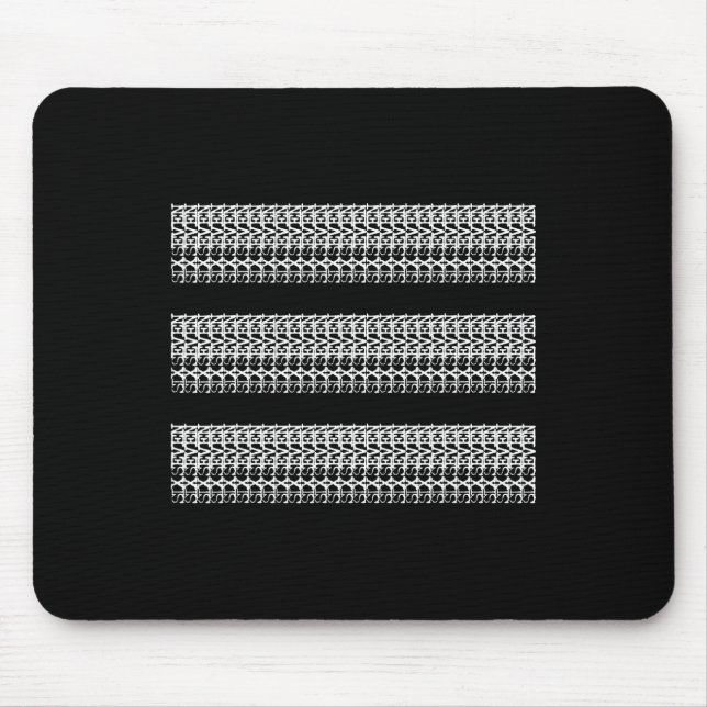 Subtile 67 Six Seven Brainrot versteckte Nachricht Mousepad (Vorne)