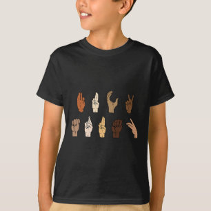 Subtile Anti-Trump-Blm-Gebärdensprache in ASL T-Shirt