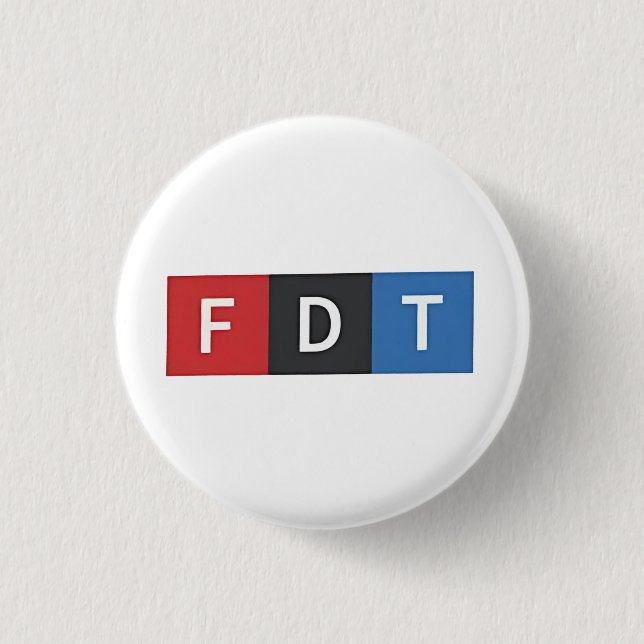 Subtile Anti-Trump FDT Anti-Maga-Demokraten Button (Vorderseite)