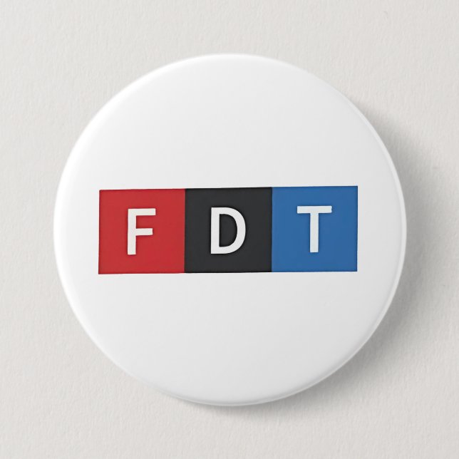 Subtile Anti-Trump FDT Anti-Maga-Demokraten Button (Vorderseite)