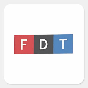 Subtile Anti-Trump FDT Anti-Maga-Demokraten Quadratischer Aufkleber