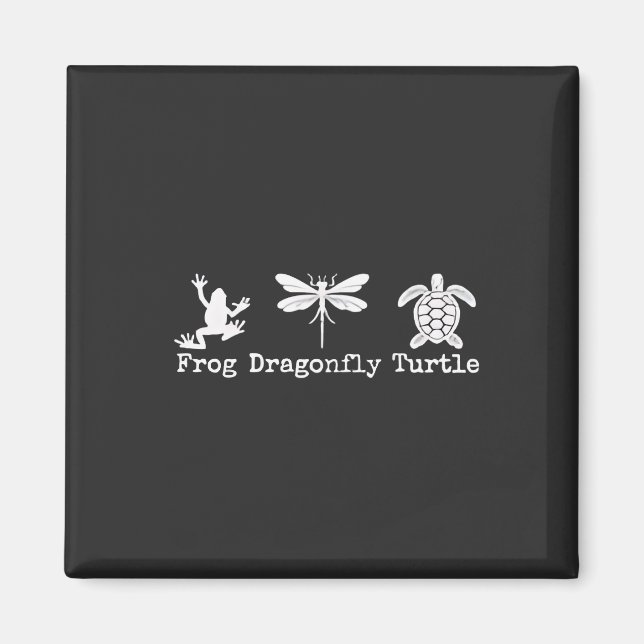 Subtile Anti-Trump FDT Anti-Maga-Froschschildkröte Magnet (Vorne)