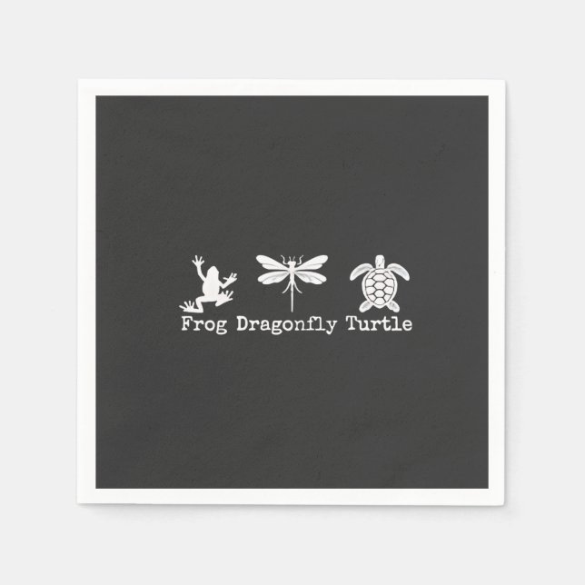 Subtile Anti-Trump FDT Anti-Maga-Froschschildkröte Serviette (Vorderseite)