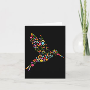 Subtile Anti Trump Floral Hummingbird Hidden Messa Karte