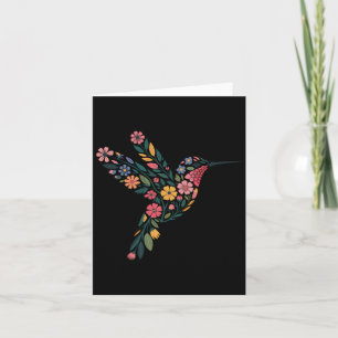 Subtile Anti Trump Floral Hummingbird Hidden Messa Karte