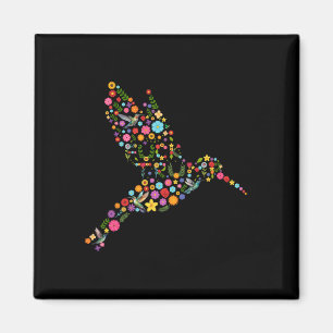 Subtile Anti Trump Floral Hummingbird Hidden Messa Magnet
