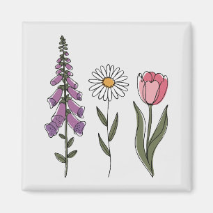 Subtile Anti-Trump - Foxglove Daisy Tulip III Magnet