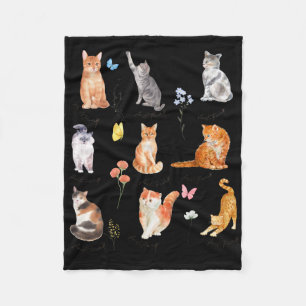 Subtile Anti Trump Kitten Katzenkatze florale poli Fleecedecke