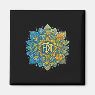 Subtile Anti-Trump Mandala Design Feminist Shirt W Magnet