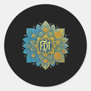 Subtile Anti-Trump Mandala Design Feminist Shirt W Runder Aufkleber