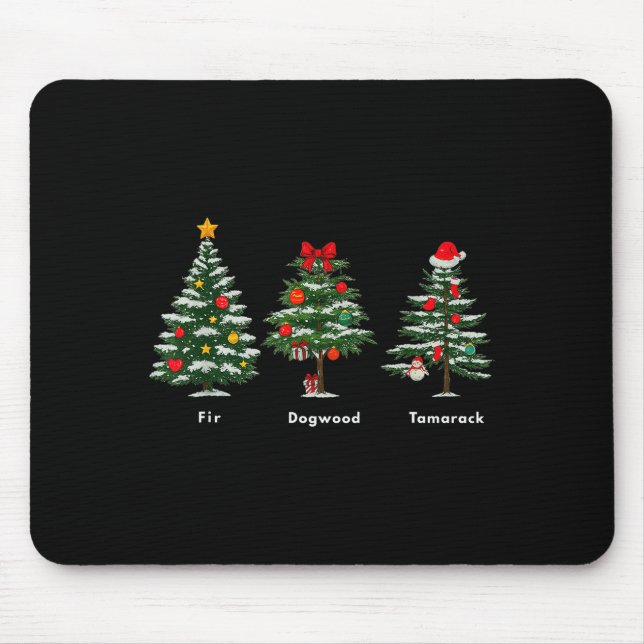 Subtile Anti-Trump-Weihnachtsbaum-Versteckte-Botsc Mousepad (Vorne)