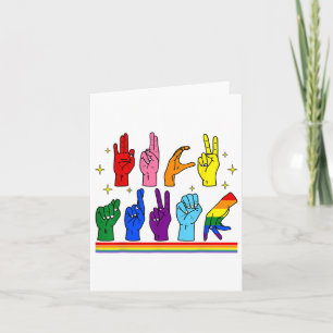 Subtile AntiTrump Asl Sign Language Lgbtq+ Resist Karte