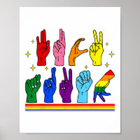 Subtile AntiTrump Asl Sign Language Lgbtq+ Resist
