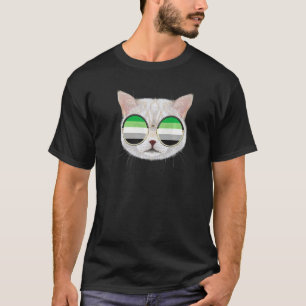 Subtile Aromantic Cat Lgbtq Aro Flag Aromantic Pri T-Shirt