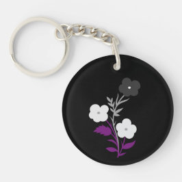 Subtile asexuelle Blume Schlüsselanhänger