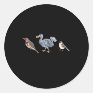 Subtile Bird Anti Trump Shirt Bird Flicker Dodo Ti Runder Aufkleber