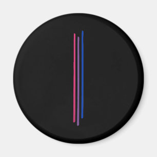 Subtile Bisexual Pride Goth Bi Pride Skull Magnet