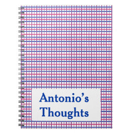 Subtile Bisexuelle Farbe Kariert Notizblock