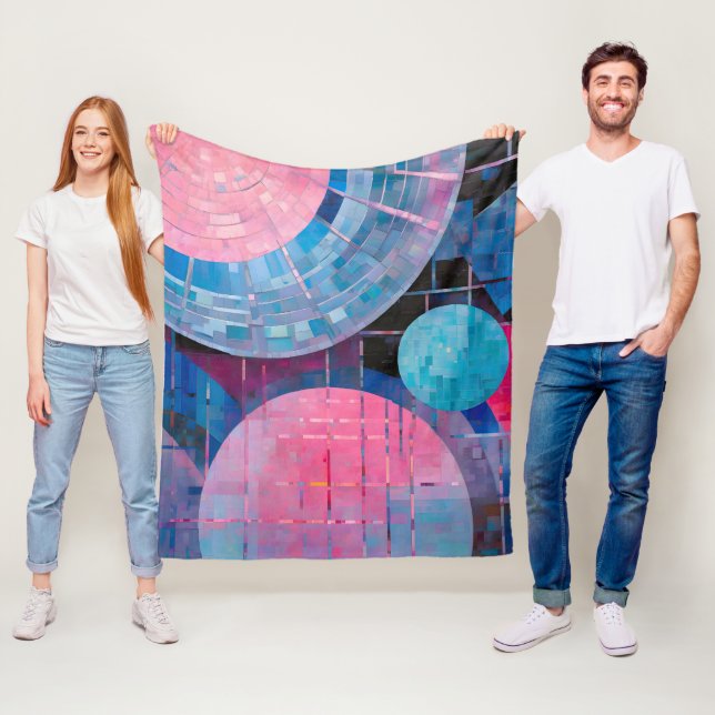 Subtile Blautöne in Abstrakten Fleecedecke (Beispiel)