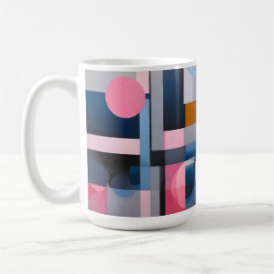 Subtile Blues & Pinks in geometrischer Abstraktion Kaffeetasse