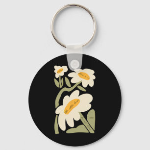 Subtile Blume Kamala Harris Boho Floral 1 Schlüsselanhänger