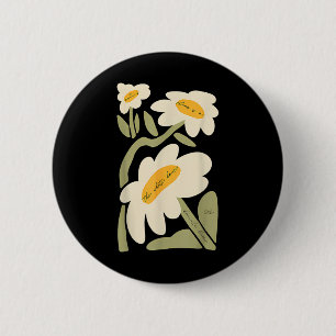 Subtile Blume Kamala Harris Boho Floral Button