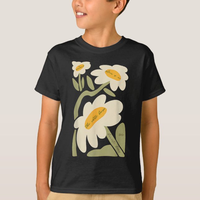 Subtile Blume Kamala Harris Boho Floral T-Shirt (Vorderseite)