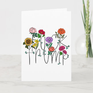 Subtile Blumen Anti Trump Karte