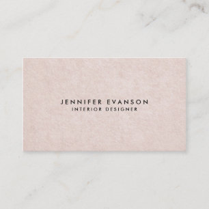 Subtile Blush Pink Elegant Papier Textur Visitenkarte