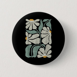 Subtile Boho-Blumen Anti Trump, Kamala Harris Wähl Button