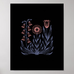 Subtile Boho-Blumen Anti Trump Poster
