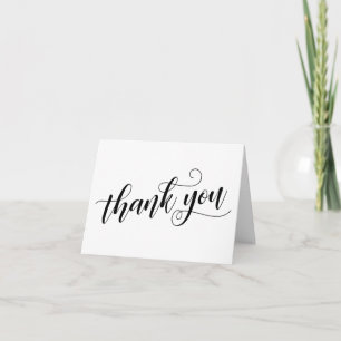 Subtile, Chic Danke Typografie mit schwarzem Scrip