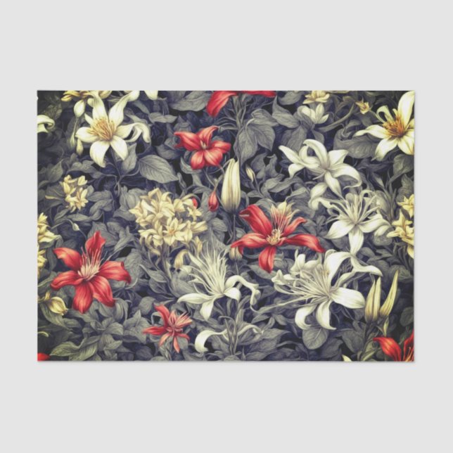 Subtile Color Wild Honeysuckle Print Seidenpapier (Vorderseite)