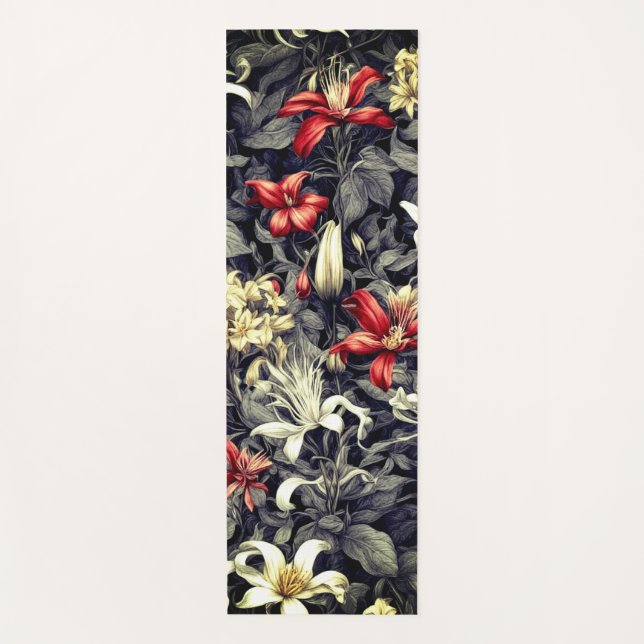 Subtile Color Wild Honeysuckle Print Yogamatte (Vorderseite)